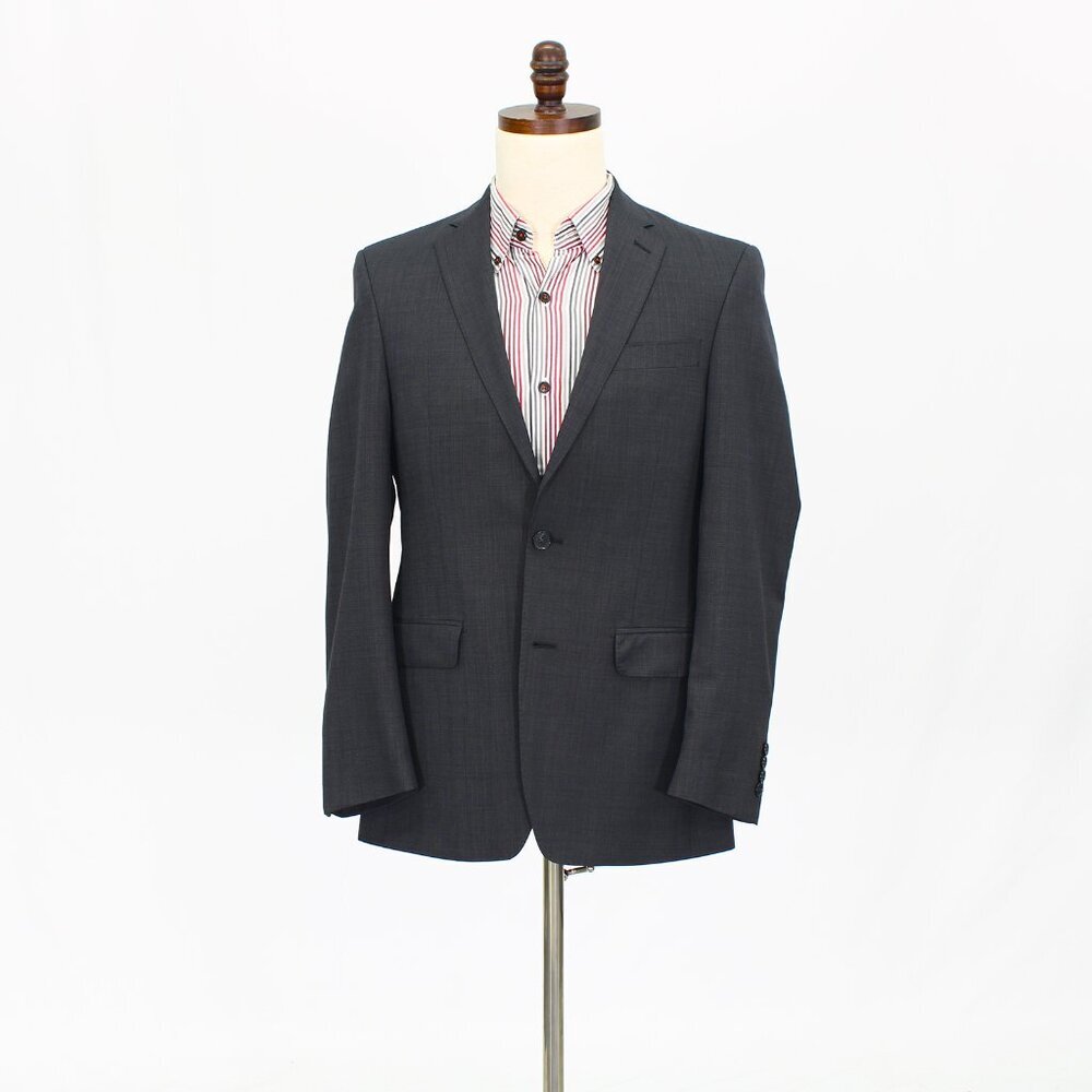DKNY 38R Gray Solid 2-Button Sport Coat Blazer Jacket P612